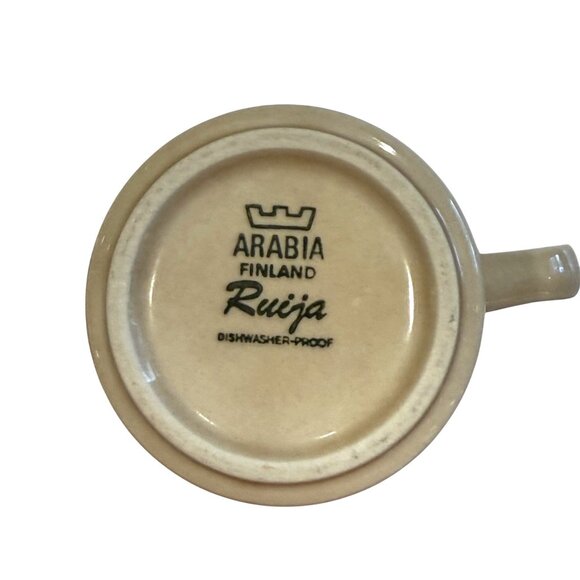 Arabia Finland Ruija Troubadour Mug Leaf Design Vintage Ceramic - Picture 4 of 5